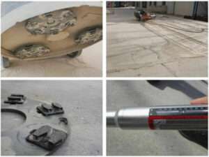 Przygotowywanie i równanie posadzki z jastrychu za pomocą szlifierki planetarnej o segmentach z węglika spiekanego