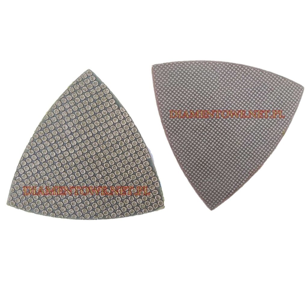 Trójkąty pad galwanizowany do polerowania narożników