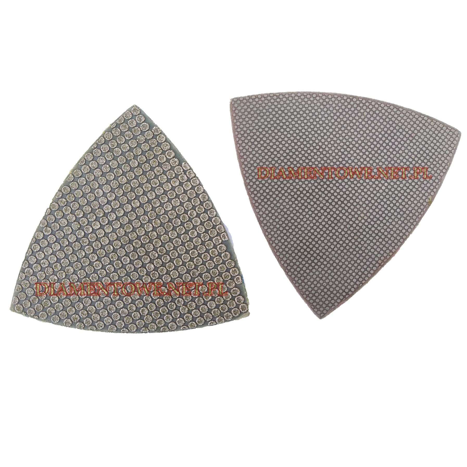 Trójkąty pad galwanizowany do polerowania narożników