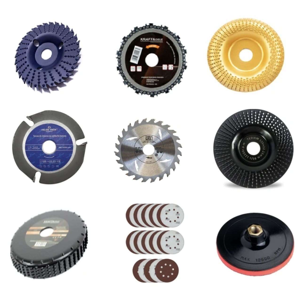 Zestaw tarcz do drewna - komplet startowy do obróbki