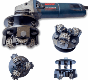 Groszkownik do młotkowania betonu na szlifierkę kątową