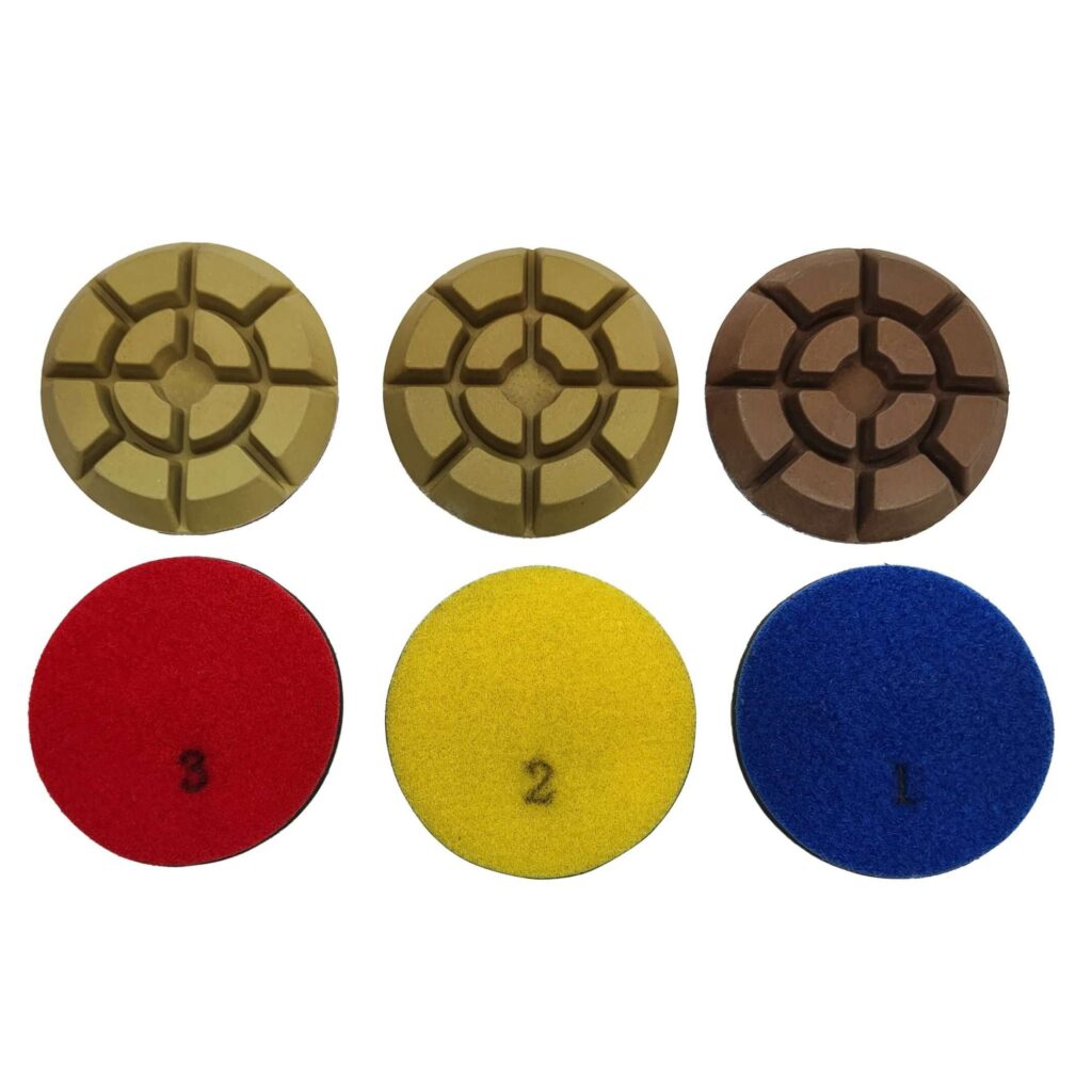 Kombinacyjne pady do polerowania betonu w 3 etapach