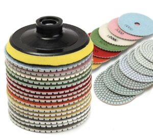 Zestaw 7 padów polerskich do polerowania betonu + uchwyt