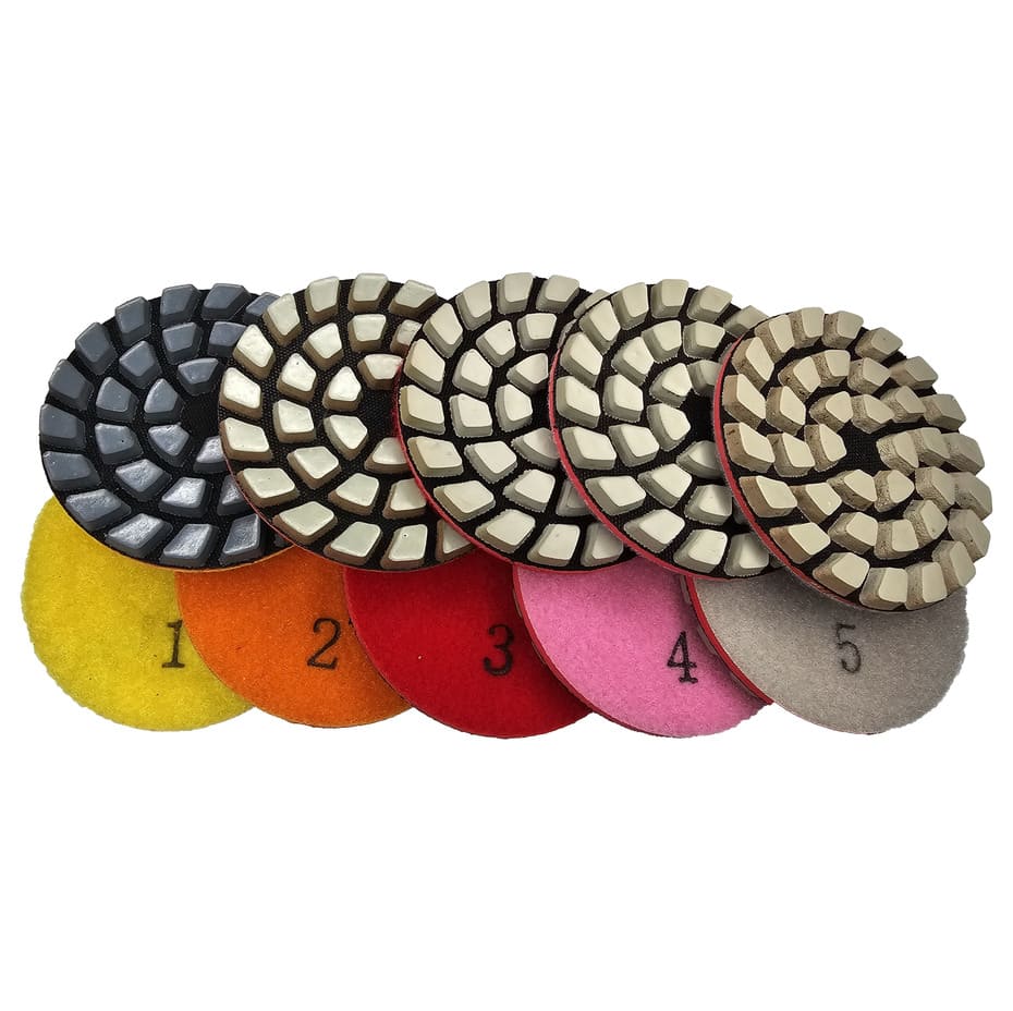 Pady diamentowe do polerowania betonu na sucho 5 sztuk