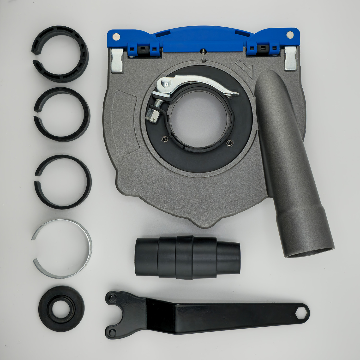 Aluminiowa osłona przeciwpyłowa do szlifierki kątowej 125mm z otwieraniem magnetycznym