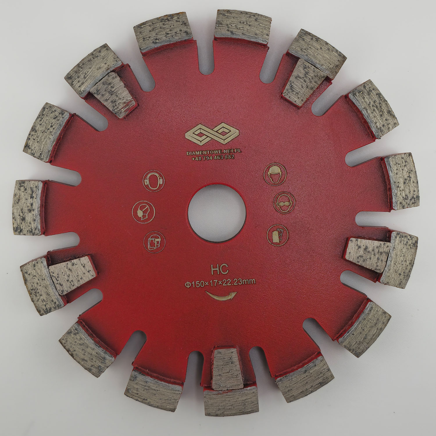 Frez diamentowy 150mm do wycinania rowków 17mm w betonie